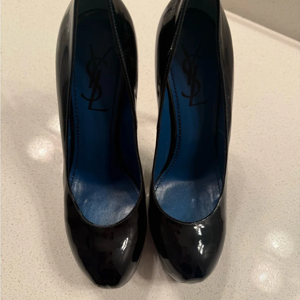 Yves Saint Laurent Black Heels Tribtoo Classic Pumps - Picture 3 of 6
